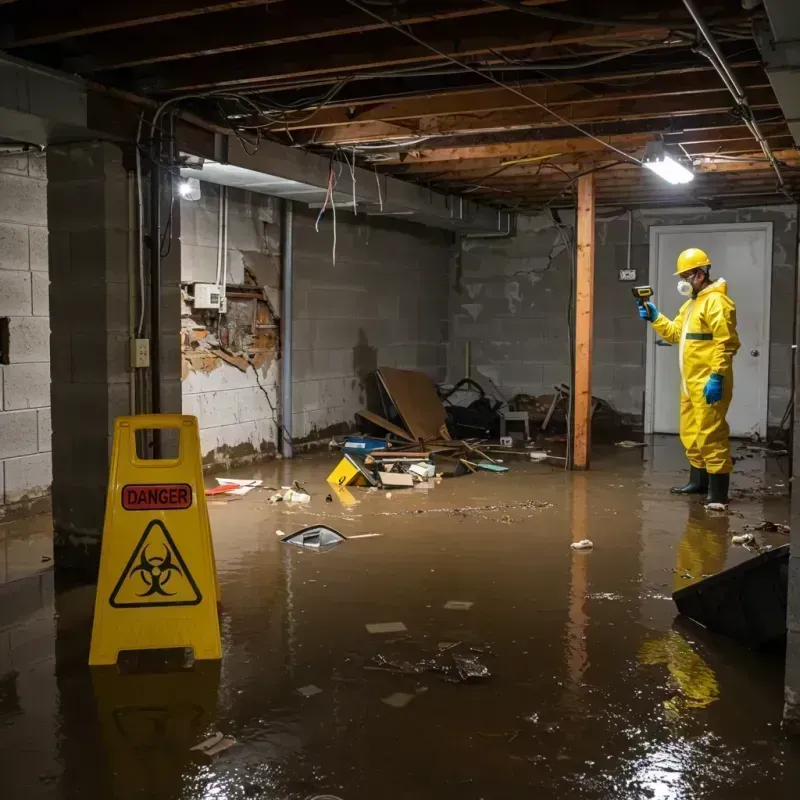 Flooded Basement Electrical Hazard in Wolcott, CT Property